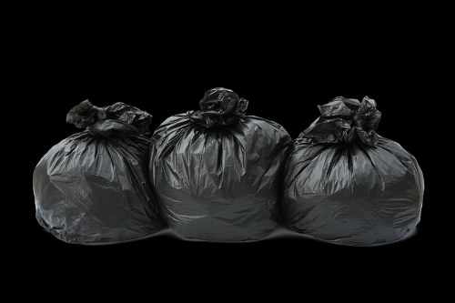 Eco-friendly enclosed skip ready for waste disposal