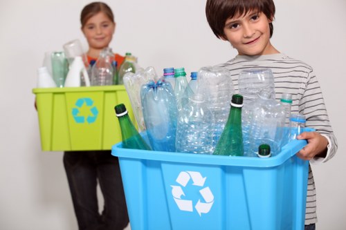 Waste management professionals at work