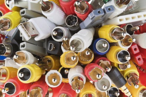 Workers wearing PPE loading waste into a skip